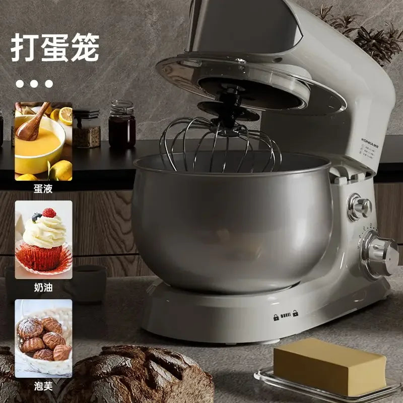 Multifunctional chef machine household small dough mixer kneading dough fully automatic household electric egg beater mixer