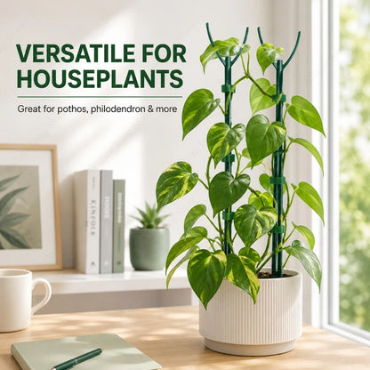 Climbing Plant Support Stakes Stackable Tall Poles with Ties Durable Plant Stem Holder for Indoor Outdoor Balcony Gardening
