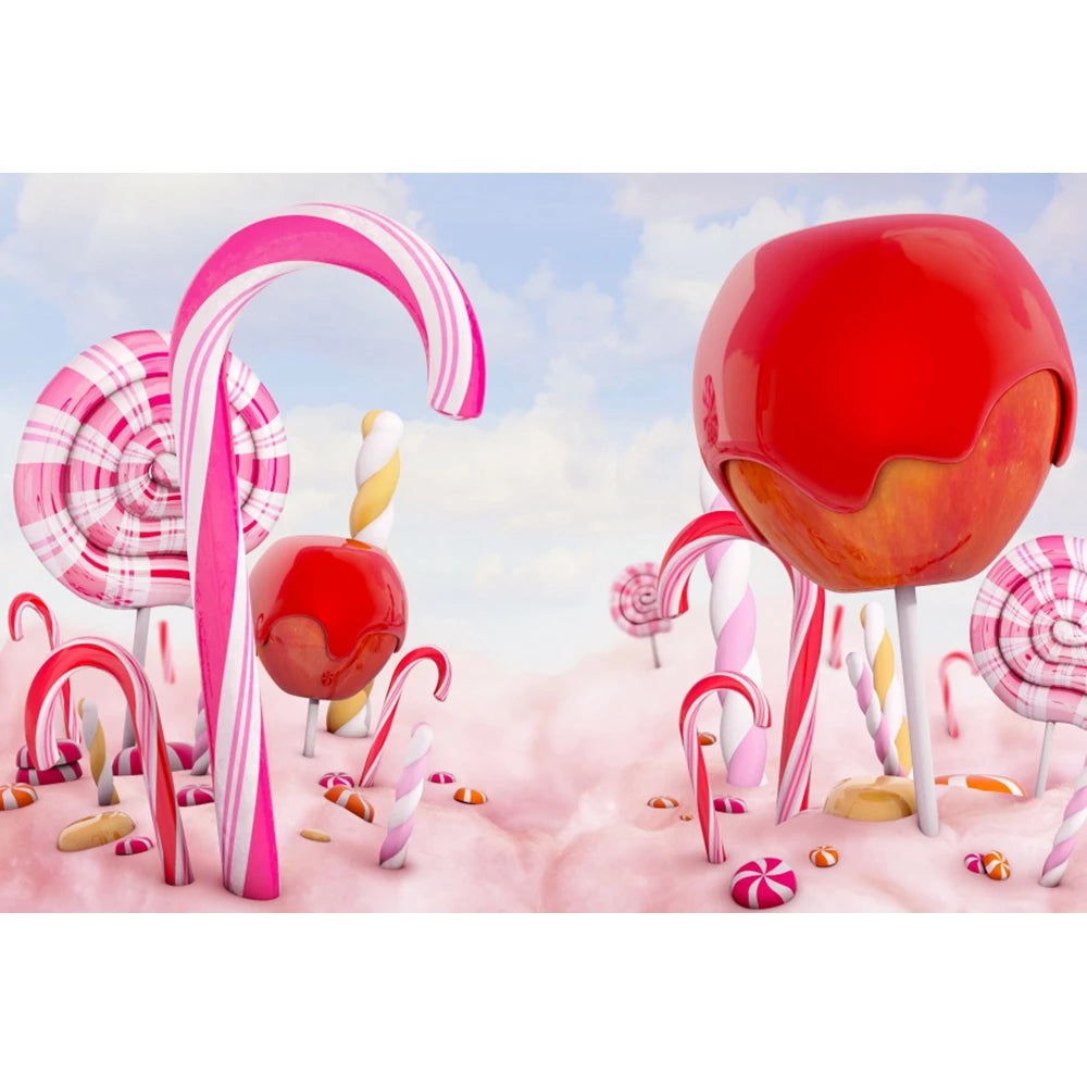 Candy Bar Baby Shower Birthday Backdrop Ice Cream Car Donuts Lollipop Party Photo Background Cake Table Decor Photography Props