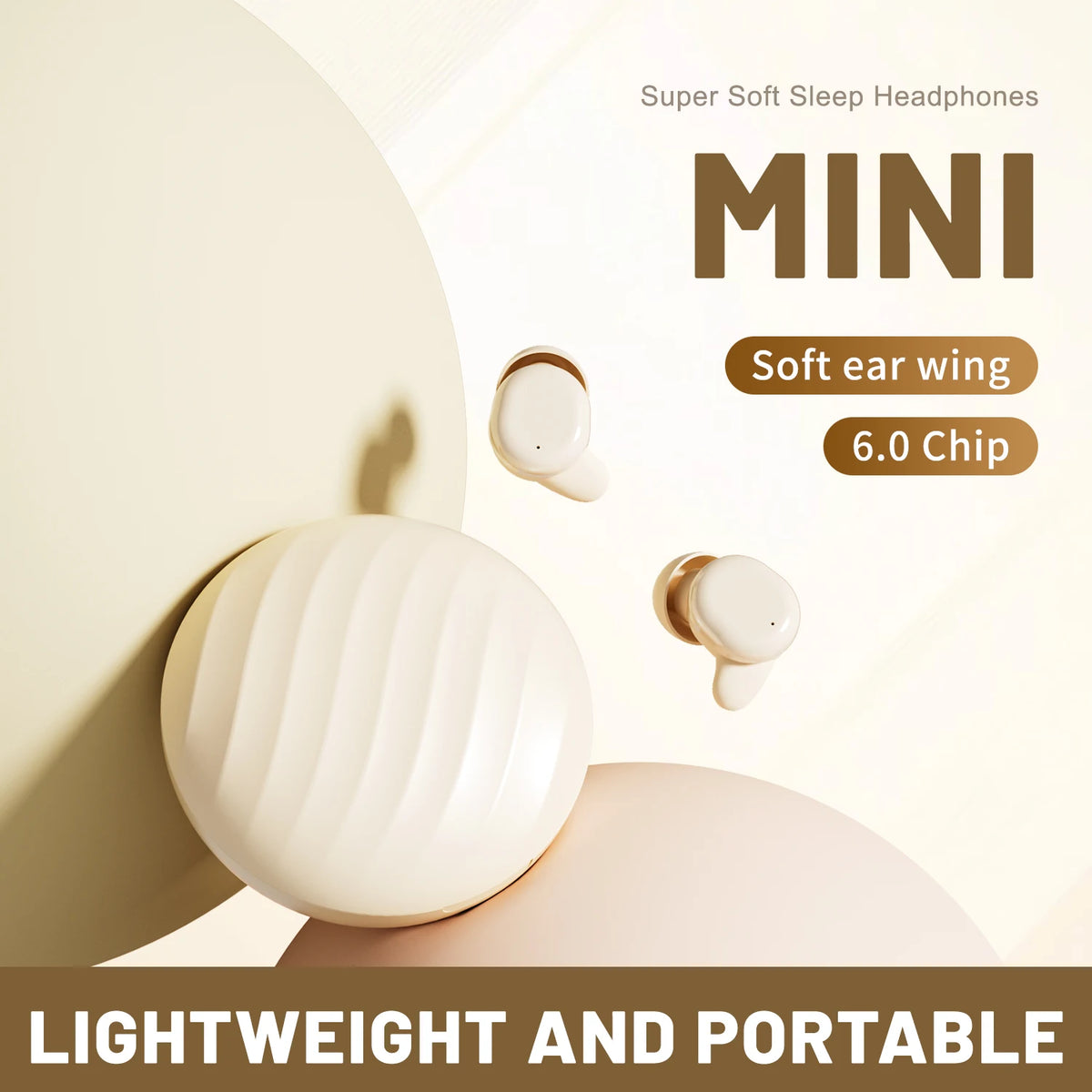 SK49 Bluetooth Wireless Earbuds Sleep Earphones, Bluetooth 6.0, Noise-Canceling Earphones.Improves Sleep Quality, Zero Pressure On The Ears When Sleeping On Your Side, Invisible Flat-head Earphones, Suitable For Travel And Si