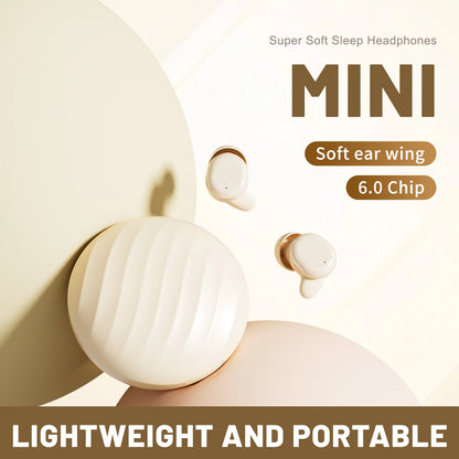 SK49 Bluetooth Wireless Earbuds Sleep Earphones, Bluetooth 6.0, Noise-Canceling Earphones.Improves Sleep Quality, Zero Pressure On The Ears When Sleeping On Your Side, Invisible Flat-head Earphones, Suitable For Travel And Si