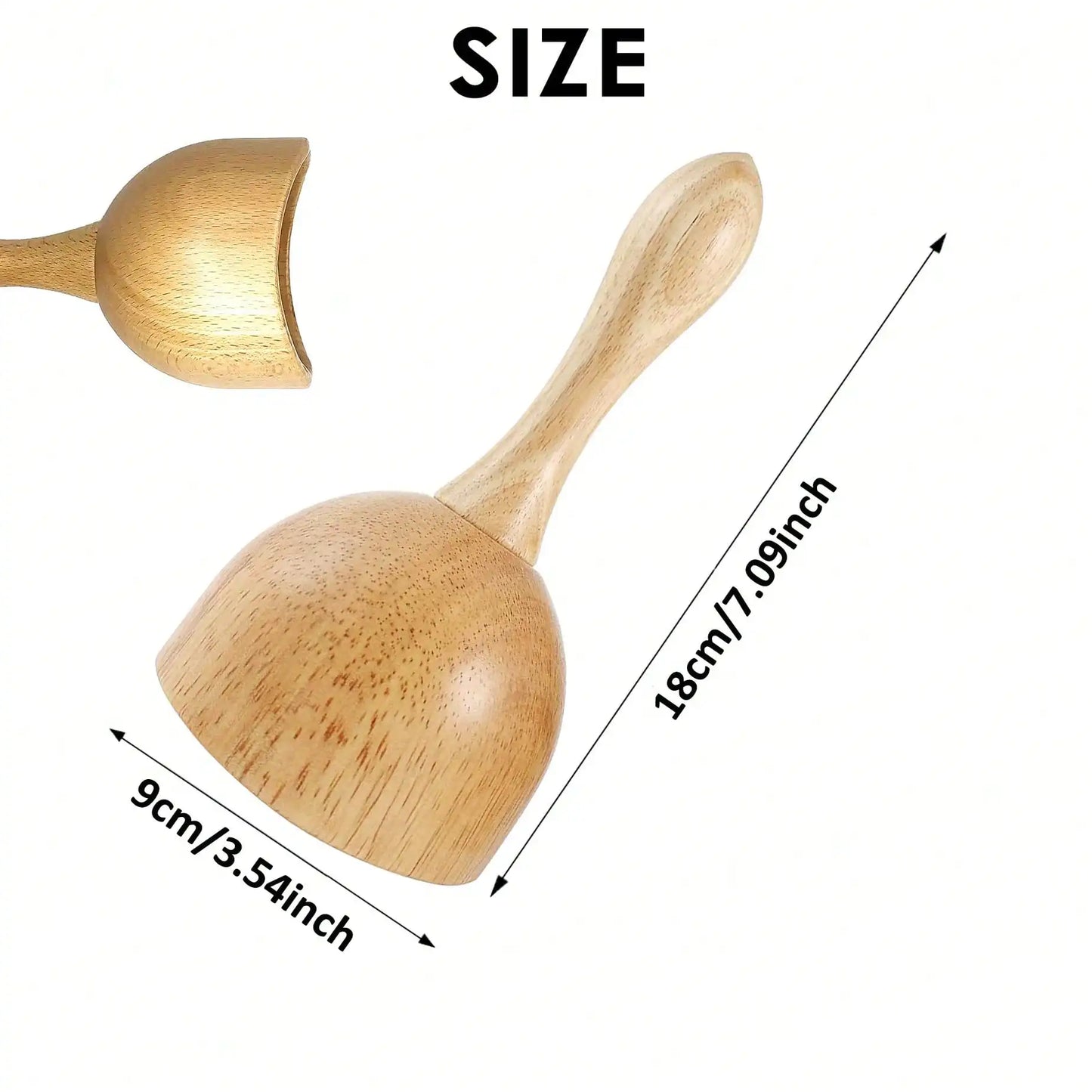 1pc Wooden Handheld Massage Cup, Wooden Swedish Cup Massage Tool, Wood Massager Trigger Point Release for Body Sculpting Gua Sha