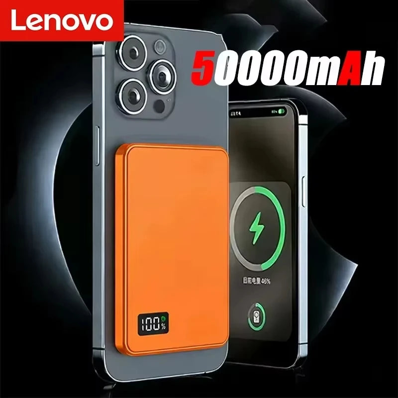 Lenovo 500000mAh Magsafe Magnetic Wireless Power Bank PD 22.5W Quick Charging Portable External Battery for iPhone Series