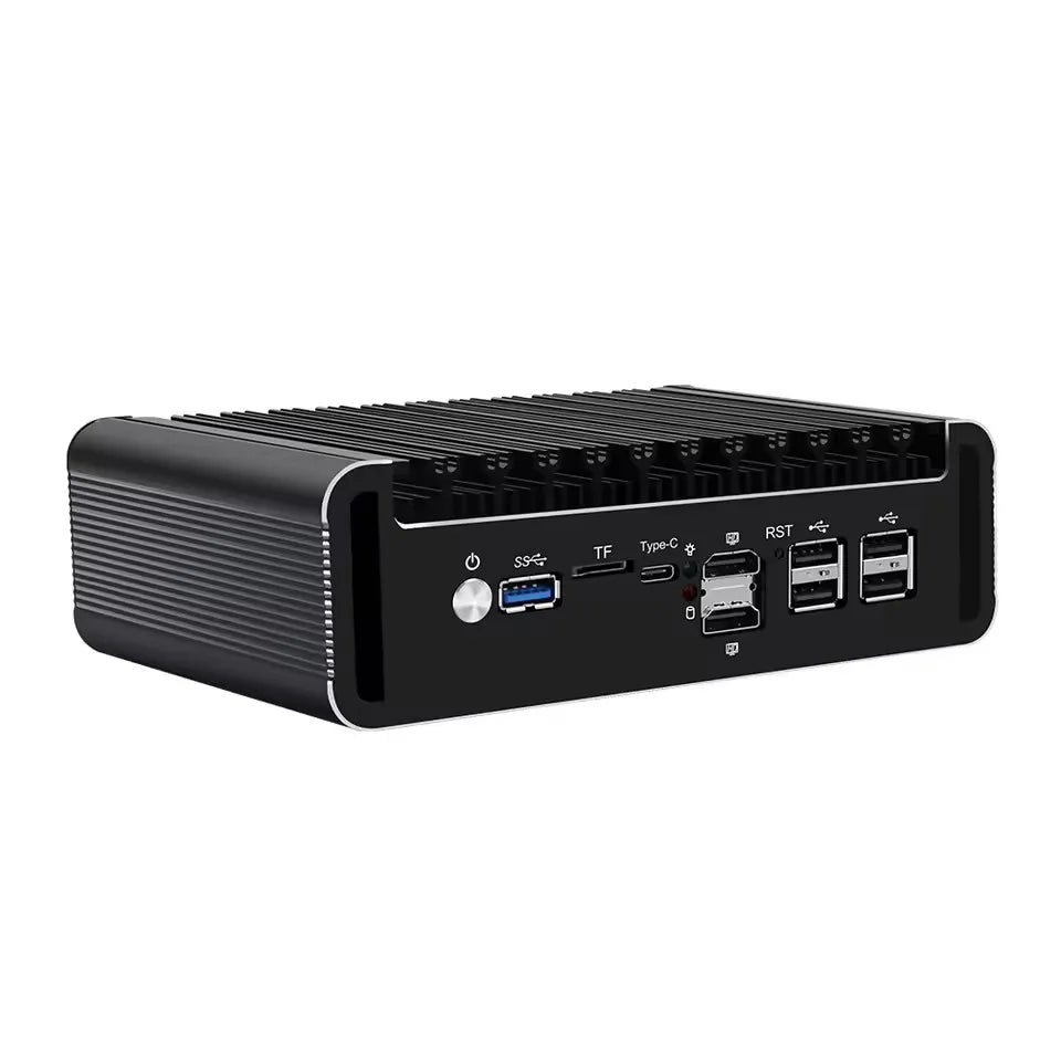 Topton 4x2.5G LAN Fanless Firewall Mini PC Intel Celeron J6413 J6412 NAS Computer Server 2xM.2 NVMe 2xSATA 1xTF Type-C 5xUSB