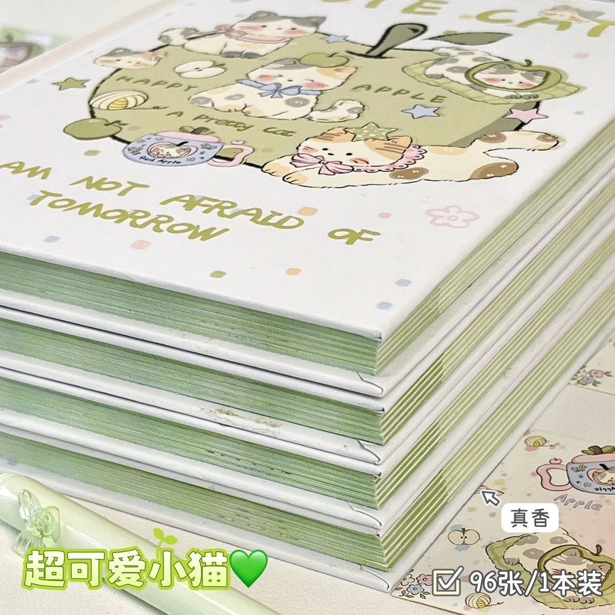 Apple Kitten A5 Color Page Hardcover Ins Niche High-value Student Universal Thickened Full-color  for Students Notebook