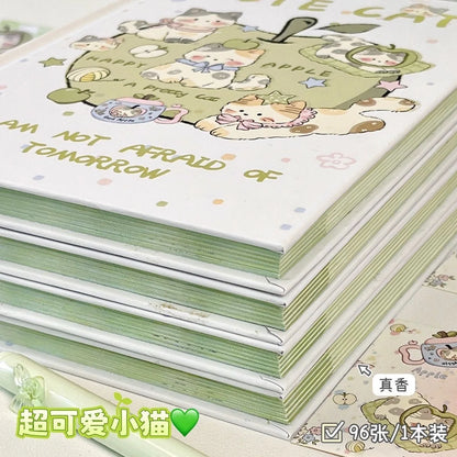 Apple Kitten A5 Color Page Hardcover Ins Niche High-value Student Universal Thickened Full-color  for Students Notebook