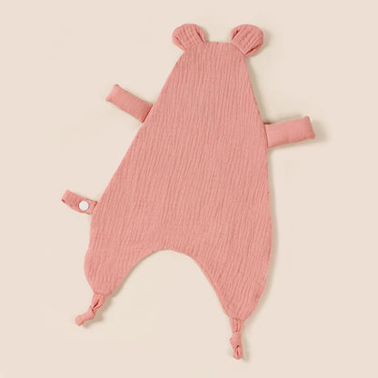Cute Bear Baby Cotton Comforter Blanket Newborn Sleeping Dolls Rabbit Ears Sleep Toy Soothe Appease Towel Bibs Saliva Towel New