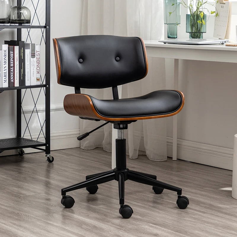 Light Luxury Gaming Chairs Office Furniture Solid Wood Computer Chairs Leather Multi-function Swivel Chair Lifting Office Chairs