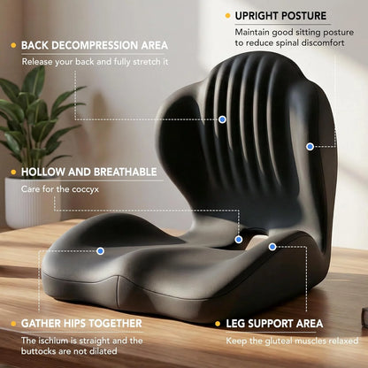 Seat Cushion for Office Chair Ergonomic Memory Foam Seat Cushion with Back Support for Stress Relief Lumbar Support Car Office