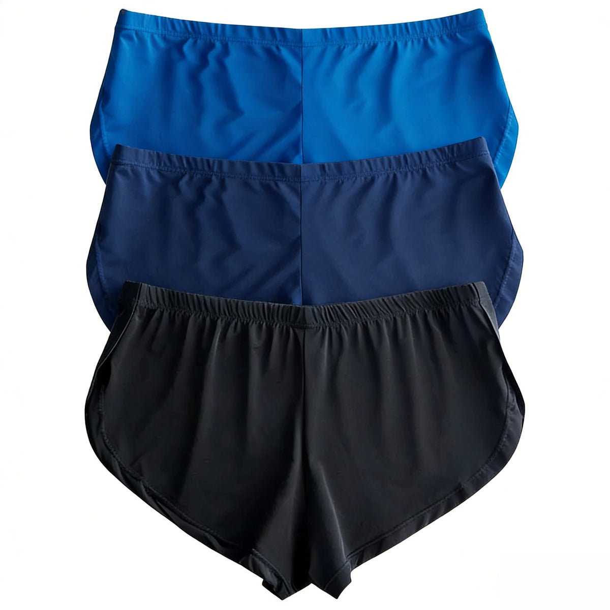 Sexy Men's Ice Silk Split Side Arrow Pants Quick-Dry Breathable Athletic Lounge Shorts Low-Rise Running Underwear Boxershorts