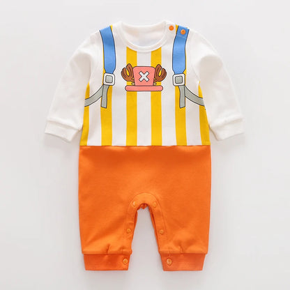 Newborn Baby Anime Cape Style Children Long Sleeve Cotton Bodysuit, Cute Kids Boys Girls Romper