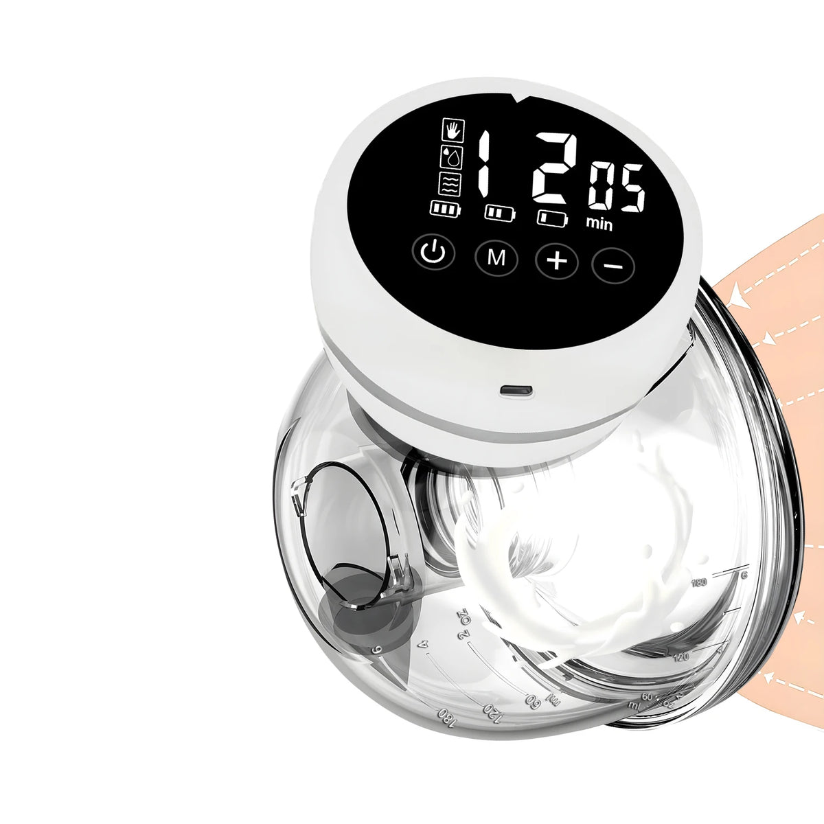 USB Rechargeable Electric Breast Pumps Portable Hands Free Wearable Breast Pump Silent Comfort Breast Milk Extractor Collector