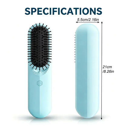 Steam Electric Hair Straightening Brush, Air Cushion Spray Massage Detangler Comb for Frizzy Damaged Hair Styling & Care