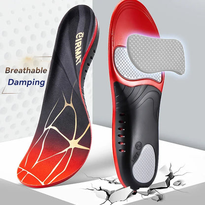TPU Gel Shock Absorption Premium Orthopedic Sport Insoles for Feet Breathable Sole Pad Sport Arch Support Feet Pain Care Insole