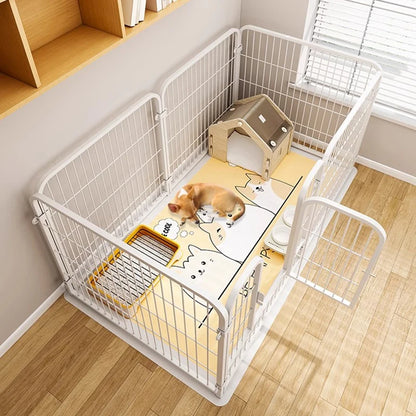 DIY Teddy Pet Fence Indoor Free Combination Small Medium Cage Dog Enclosure Indoor Isolation Door Pet Playpen Portable Supplies