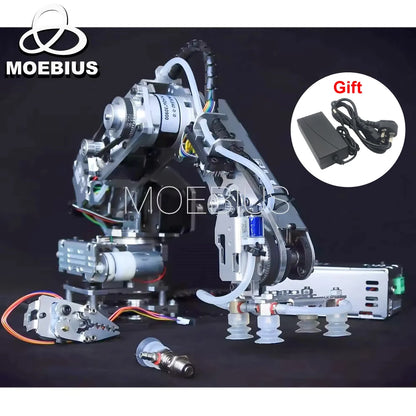 Big Load Arduino 4 DOF Suction Pump Robot Arm Manipulator with Stepper Motor Industrial Robotics Model Multi Axis Claw