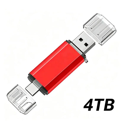 Lenovo 16TB 2 In 1 OTG USB Flash Drive 3.0 Type C 8TB 2TB Pendrive For iPhone Samsung Huawei Xiaomi Android Laptop Memory Stick