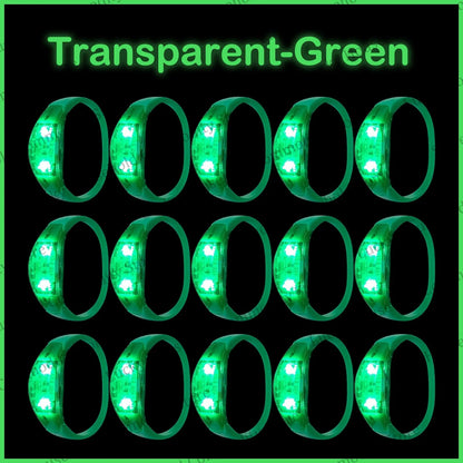20-100PCS Music&Sound Activated Led Bracelet Light up Bracelets Glow in the Dark Bracelets for Wedding Party Concert Favors