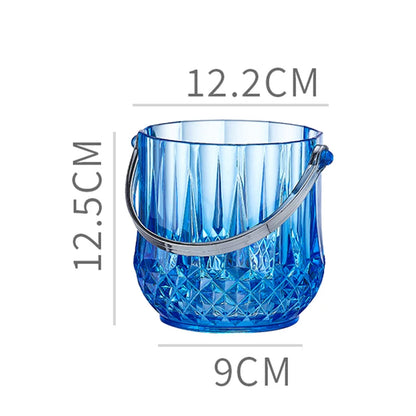 〔HM4〕Transparent Wine Ice Cooler For Party Home Whisky Ice Bucket Ice Champagne Bucket Thermal Beer Bucket Bar Accessories