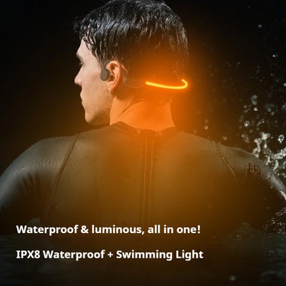 TOP 1 Sports Swimming Bone Conduction Headphones Bluetooth 6.0 IPX8 Waterproof Earphones 32GB MP3 Night Light Fitness Riding Run