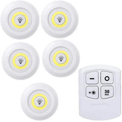 Dimmable LED Under Cabinet Light with Remote Control Battery Operated LED Closets Lights Wardrobe Bathroom Lighting Night Light