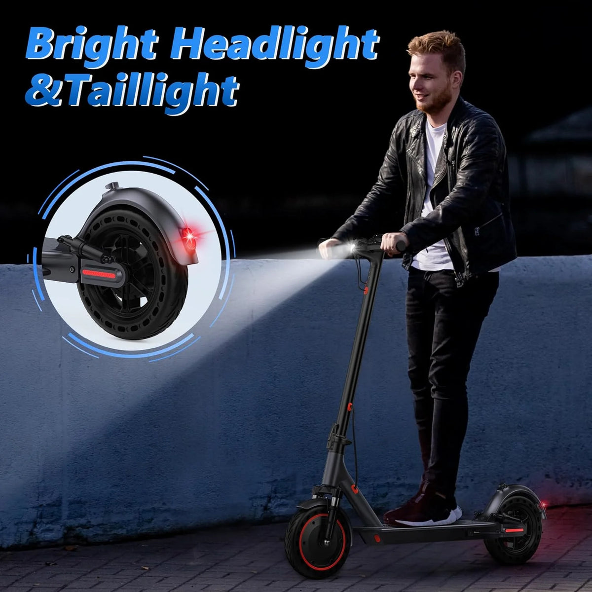 10inch Electric Scooter 500W Brushless  Motor 22MPH Max Speed APP Smart Scooter Shock-absorbing Anti-skid Folding Electric Scooter