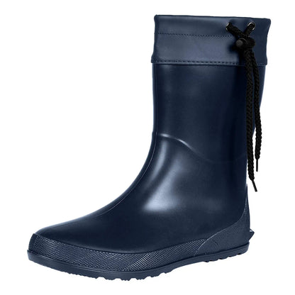 Crestar Women's Mid Calf Rain Boots Outdoor Ultra Lightweight Portable Waterproof Garden Shoes Fashion Non-slip Gardening Boots