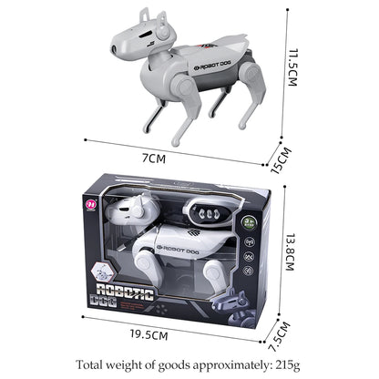 Remote Control Robot Toys,  Mechanical Spray Dog Model Move Forward Backward One-click Spray Mini Robotic Dog Gifts for Kids