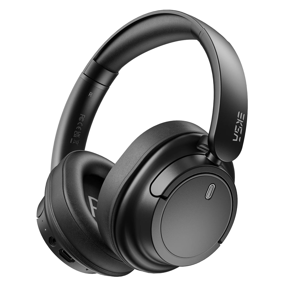 Bluetooth 5.3 Wireless Headphones 90H Playtime 40mm Drivers Over Ear Headset 3.5mm Wired Stereo Bass Pop Sound Modes Multipoint App Control Built In Mic Foldable 197g Deep Bass for iPhone Android PC Mac Music