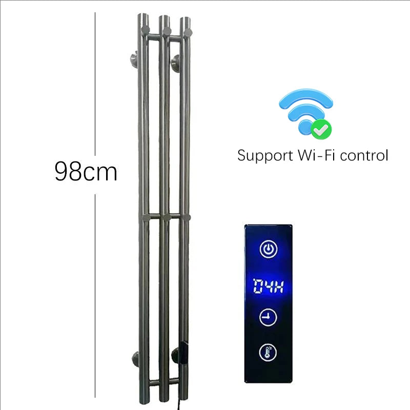OXG Electric Heated Towel Rack Wall Mounted Bathroom Towel Warmer Dryer Heater 3 Bars Timer Touch Control WiFi Energy Saving