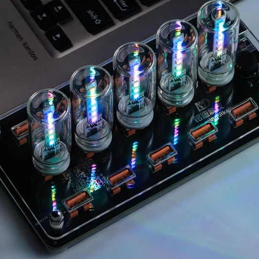 USB Ambient Mood Light, Touch Control Dimmable for Bedroom or Car, Soothing Multi-Color Nightlight & Perfect Gift Idea