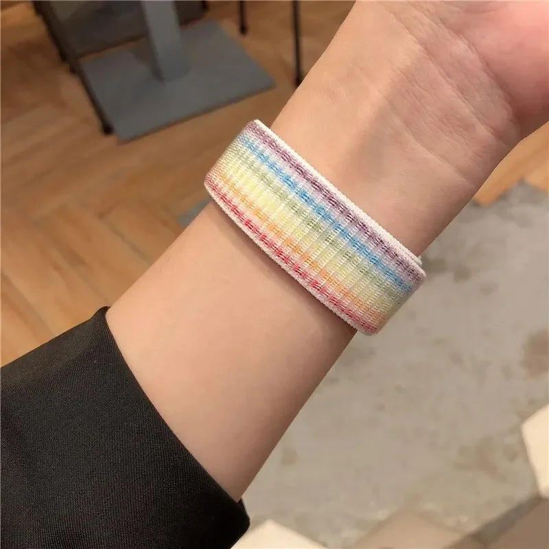 Nylon loop For Apple Watch Band Ultra-2 49mm 44mm 40mm 45mm 41mm Sport pride Bracelet iwatch Strap Series 9 8 se 7 6 5 4 3