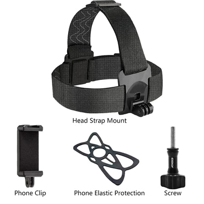 Mobile Phone Head Chest Strap Harness Mount Holder Kit Cell Phone Clip for IPhone/Samsung for GoPro AKASO DJI Osmo Action Camera