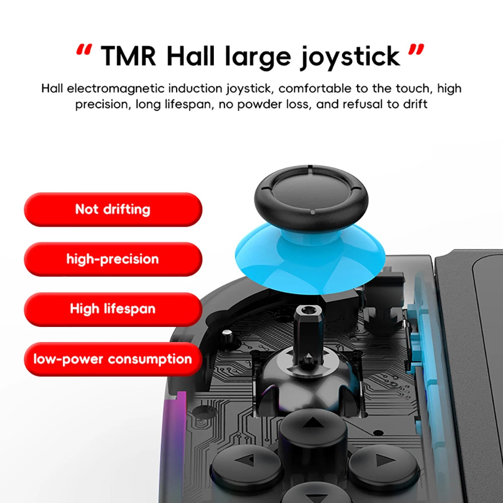 Bluetooth 5.3 Gamepad Controller For Nintendo Switch/OLED/Lite Joycon RGB Colorful Light L/R Wireless Game Console Joystick