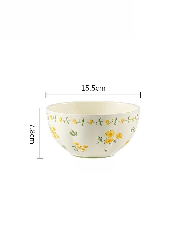 Dishes and Dishes Set Ceramic Bowls and Plates Binaural Bowls Ceramic Tableware Set Dinner Set Pratos De Jantar Teller Prato