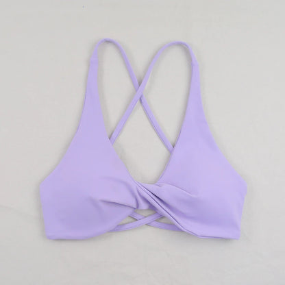 Sexy Slim Shoulder Straps Somfortable High Stretch Sports Underwear Gym Workout Breathable Detachable Yoga Bra