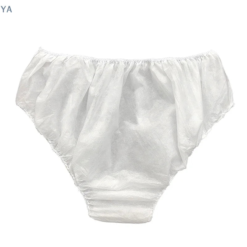 [Y]10x Disposable Underpants White Double Woven Paper Briefs  Unisex Underwear Drop