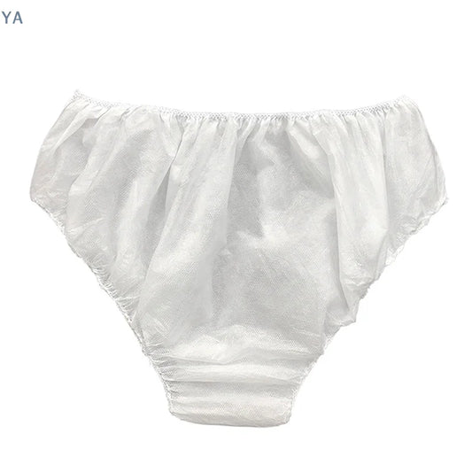 [Y]10x Disposable Underpants White Double Woven Paper Briefs  Unisex Underwear Drop