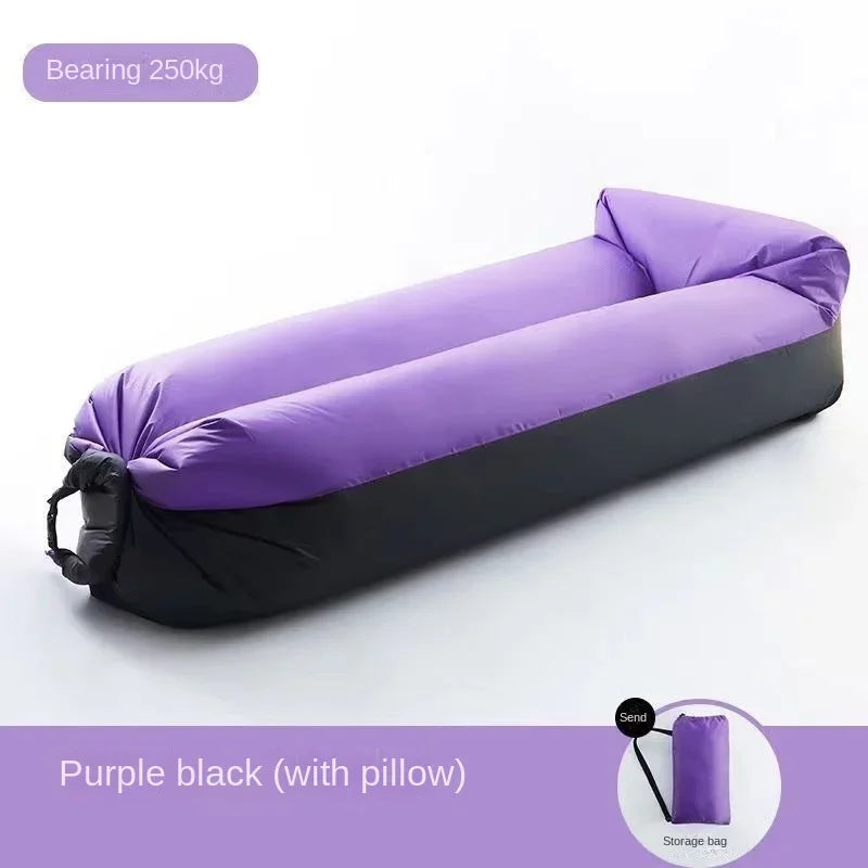 Lazy Foldable Portable Inflatable Lounger Comfort Camping Inflatable Sofa Outdoor Waterproof Air Mattress Beach LeisureFurniture
