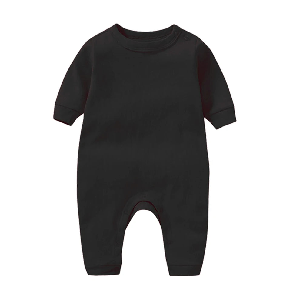 100% Cotton Baby Girl Jumpsuit Boy Rompers Solid Grows One-Pieces Newborn Sleepsuits Roupa De Bebe Jumpers Spring Autumn White