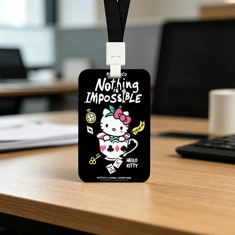 Cute Cat H-Hello K-Kitty NFC Contactless Sliding Card Sleeve For Student Cards, Bus Cards, ID Cards, And Work Permits