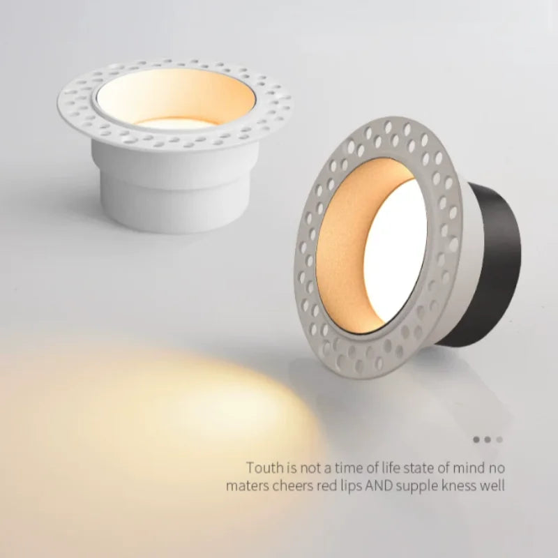 CANTH Pre-installed Ultra-thin Bezelless Downlight, Embedded Anti-glare Ceiling Light, Household Non-centralized Light Fixture