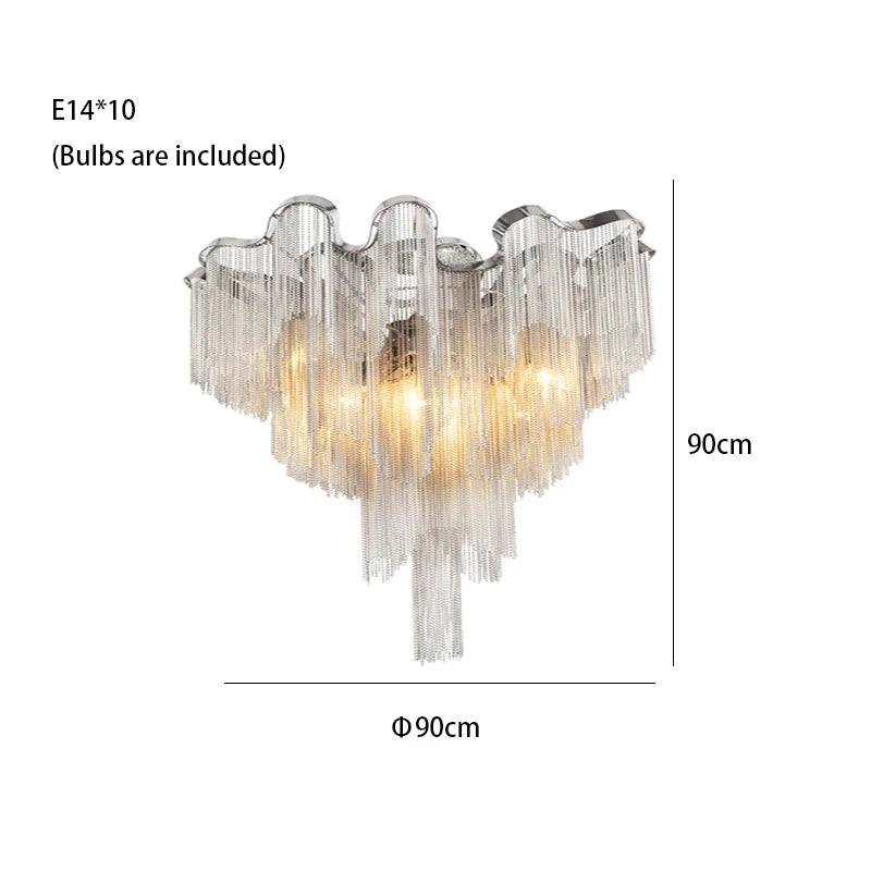 Luxury Tassels Led Pendant Lights New Gold Lustres Hanging Lamps For Ceiling Modern Decoration Home Decor For Bedroom Chandelier