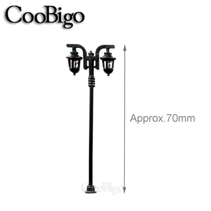 10pcs Micro Street Lamp Road Streetlight Mini Lamppost Light LED Lighting Miniature Model DIY Craft Garden Landscape  Decoration