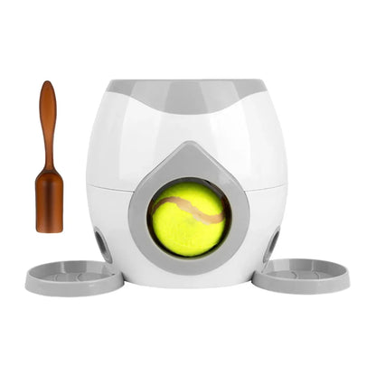 Automatic Dog Ball Launcher Dog Tennis Food Reward Machine Dog Tennis Ball Machine Slow Feeder for Small and Medium Dogs