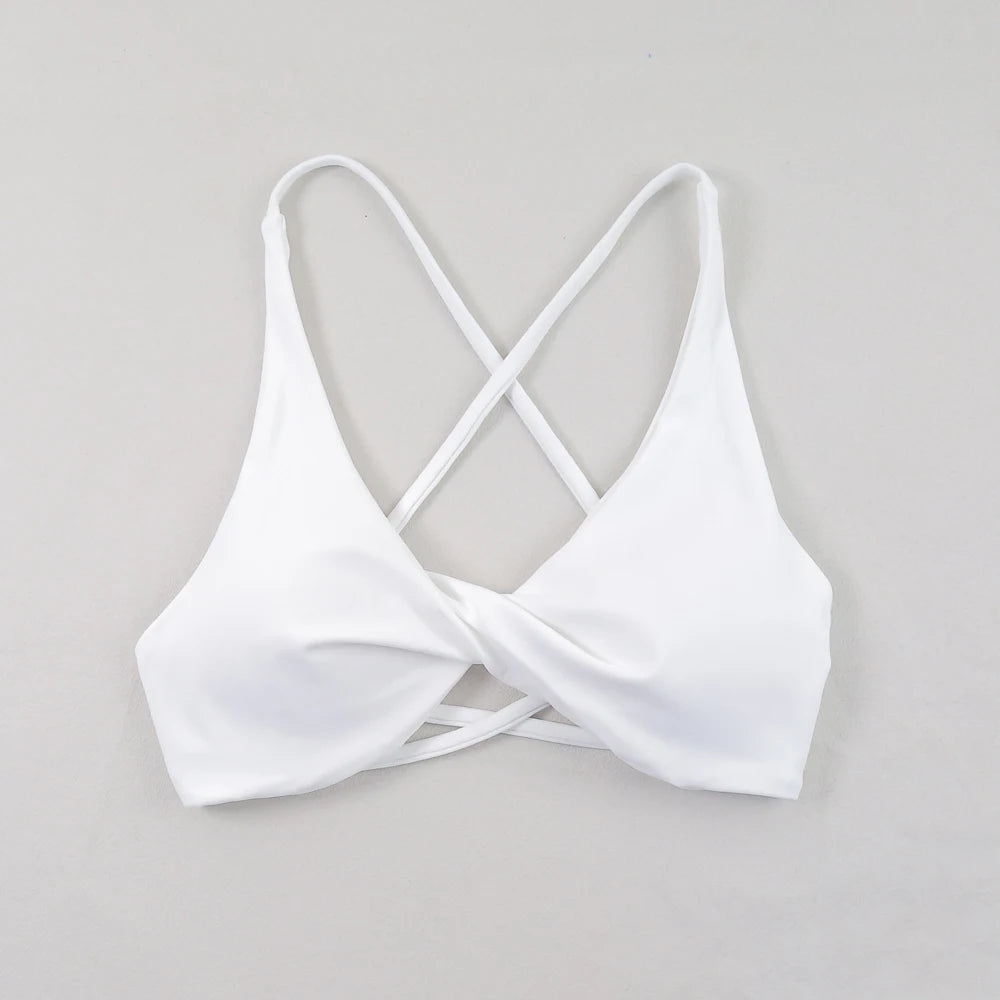 Sexy Slim Shoulder Straps Somfortable High Stretch Sports Underwear Gym Workout Breathable Detachable Yoga Bra