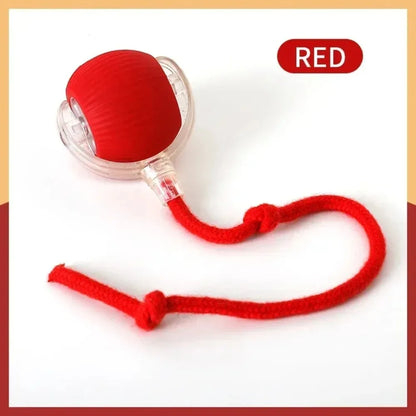 New Cat Interactive Ball Toy Automatic Rolling Ball Faux Tail Rechargeable Smart Pet Electric Toy Dog Cat Training Imitate Mouse