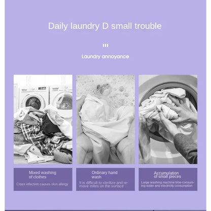 8L Mini Foldable Washing Machine with Spin Dryer Collapsible Portable Washer for Socks Underwear Panties Small Household Laundry