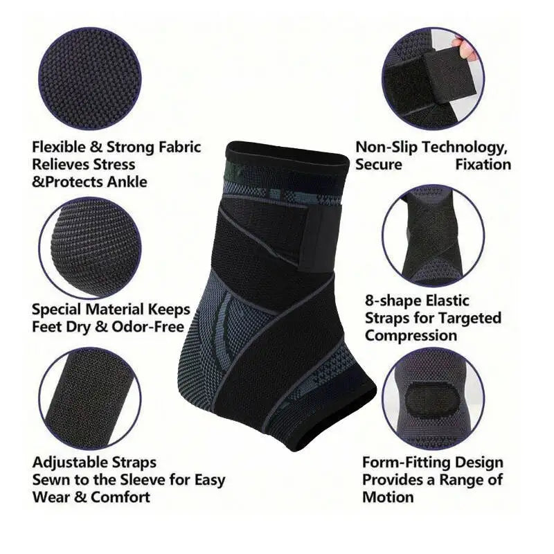 Ankle Protector Sports Gym Accessories Men Women Sports Wrap Compression Basketball Ankle Support Running Knitted Ankle Brace