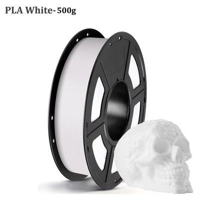 PLA 3D Printer Filament, 1.75mm, Dimensional Accuracy +/- 0.02 mm,250g/500g Per Spool, Black/White/Blue/Red
